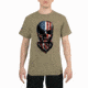 Rothco US Flag Bearded Skull T-Shirt - Mens, Coyote Brown, Small, 10822-CoyoteBrown-S