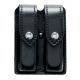 Safariland 77 Double Mag Pouch, Double Stacked 9mm Mags Gl17, 22, STX Baset Weave Black W/ Hidden Snap 77-083-48HS