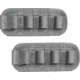 Savior Equipment Shotgun Shell Holder, 4 Slots, 2 Pack, SW Gray, MP-TNS-12G-QUAD-2P-GS