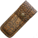 Sheath Leather Sheath Alligator Pattern, Fits 4.5in To 5.25in Folding Knife, Alligator Pattern, Leather Construction, SH1191
