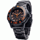 Smith and Wesson Diver Watch w/ Metal and Rubber Strap, Black/Orange SWW-900-OR
