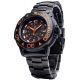 Smith and Wesson Diver Watch w/ Metal and Rubber Strap, Black/Orange SWW-900-OR