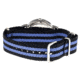 Sophie And Freda SF3303 Nantucket Ladies Watch, Blue/Black Canvas Band, Silver Case, Blue Face SAFSF3303