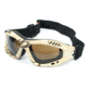SOS Military / Desert Shield Goggles, Sand Camo Frame, Pc Anti Fog Brown 2.0mm Lens