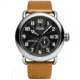 Szanto Automatic Officer Watches, Black Dial, Tan Strap, Steel, One Size, SZ 6302E