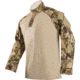 Mens Combat Long Sleeve Nyco 37.5 Active Particle Technology Rip-Stop with CRF Nylon/Cotton Shirt, Khaki, XLARGE