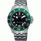 Wenger AquaGraph 1000m Mens Black Dial Green Bezel with Stainless Steel Bracelet 72227