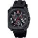 Wenger 77010 Mens PVD Black Case, Black Dial w/ Black Rubber Strap
