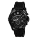Wenger Mens Squadron Chrono Swiss Watch w/ PVD case/black dial/black silicone strap 77054