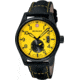Wenger 72472 Aerograph Vintage Mens Yellow Dial w/ Black Leather Strap