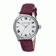 Wenger Terragraph Silver Dial Aubergine Leather Strap 521103