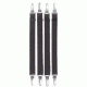 Wesol Distribution Straight Style Shirt Stays w/No Slip Clip,Black,One Size Fits All,Military 4 Pack WD-SSG4P