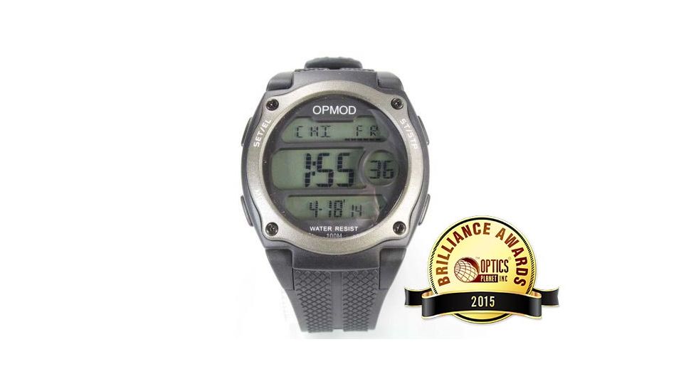 2015 Brilliance Awards OPMOD T.E.W. 1.0 Tactical Everyday Watch Black Case Grey Ring Black Strap 44mm CS007B-M