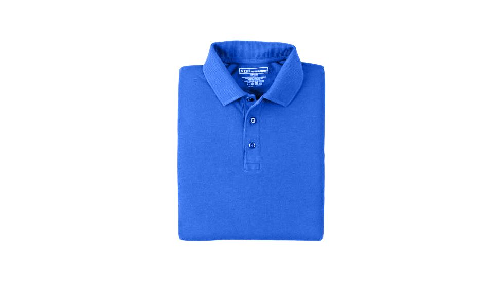 5.11 Tactical Professional Long Sleeve Polo - Men's, Extra Large, Regular, Academy Blue, 42056-692-XL