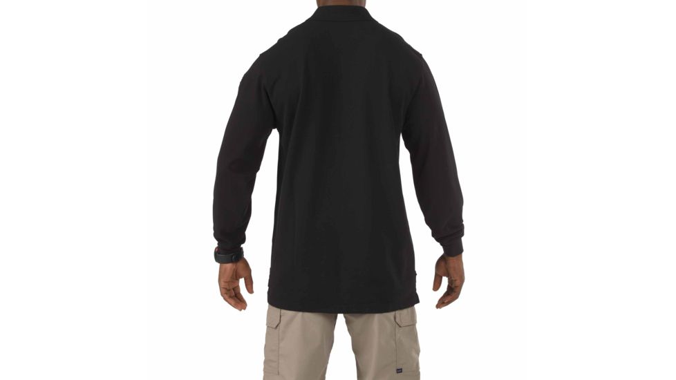 5.11 Tactical Professional Long Sleeve Polo - Men's, Medium, Regular, Black, 42056-019-M