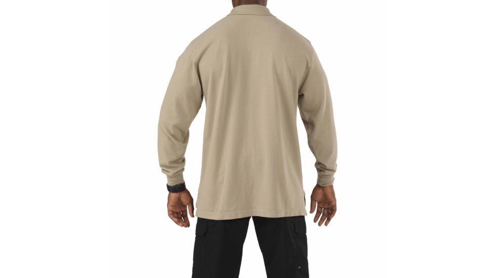5.11 Tactical Professional Long Sleeve Polo - Men's, 2XL, Tall, Silver Tan, 42056T-160-2XL
