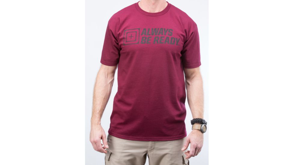 5.11 Tactical Abr 2.0 T-shirt, Burgundy - 41006CZ558XL
