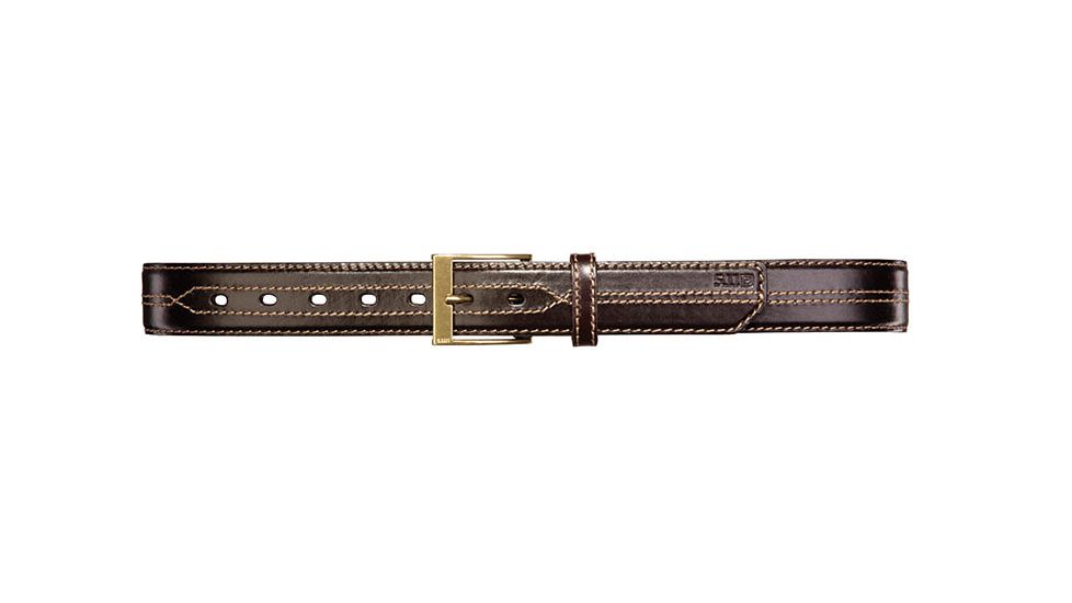 5.11 Tactical Stitch Leather 1 1/2in Belt - Brown w/ Contrast Stitch - XXL 59502-909-XXL