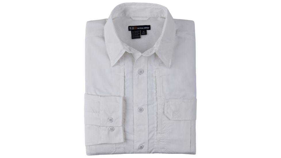 5.11 Tactical Taclite Pro L/S Shirt - Mens, White, L, 72175ABR-010-L