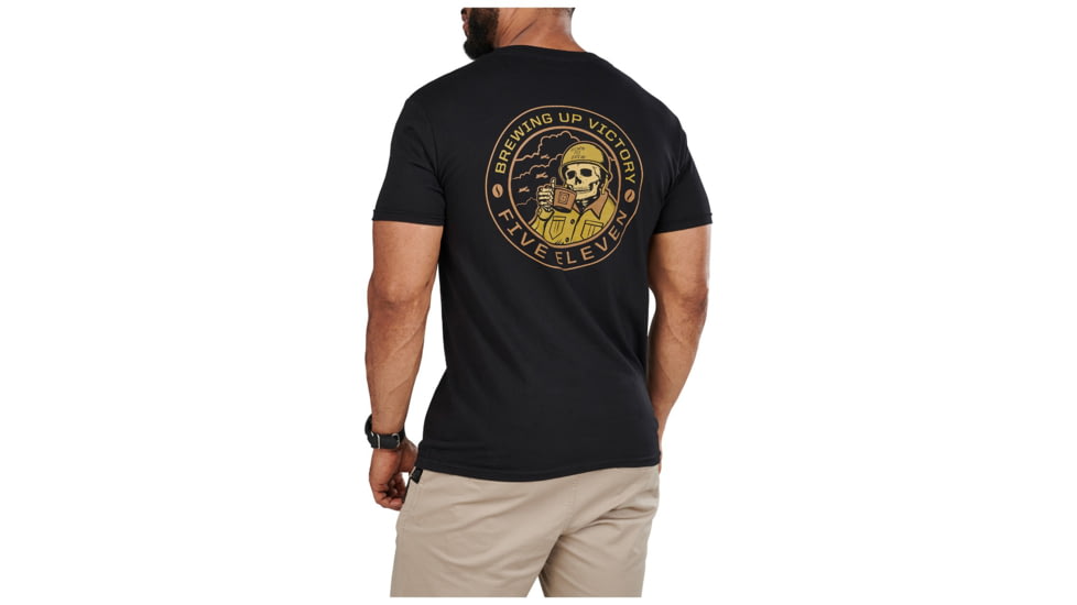 5.11 Tactical Brewing Up Victory Shorts Sleeve Tee - Men's, Black, S, 41195YU-019-S