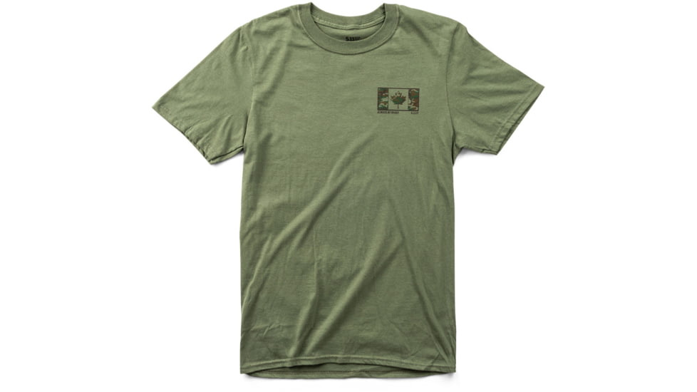 5.11 Tactical Canada Camo SS Tee, Military Green, 2XL, 41280ACS-225-2XL