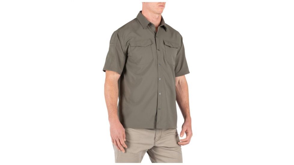 5.11 Tactical Freedom Flex Woven Short Sleeve Shirt - Men's, Ranger Green, 2XL, 71340-186-2XL