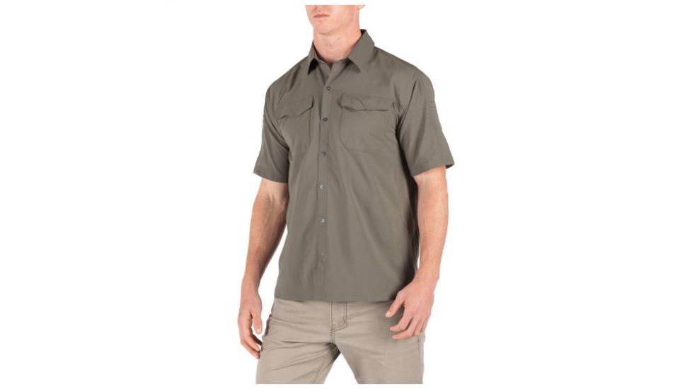 5.11 Tactical Freedom Flex Woven Short Sleeve Shirt - Men's, Ranger Green, 2XL, 71340-186-2XL