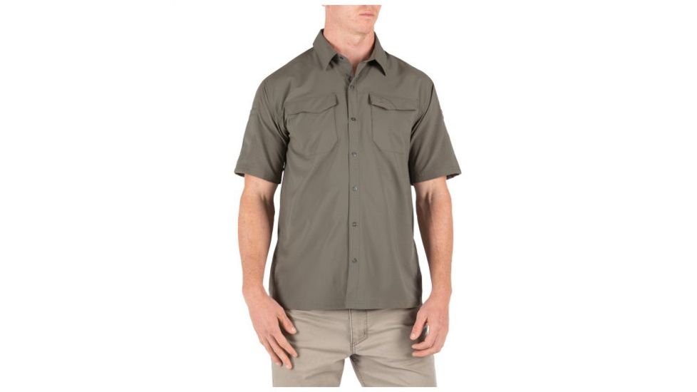 5.11 Tactical Freedom Flex Woven Short Sleeve Shirt - Men's, Ranger Green, 2XL, 71340-186-2XL