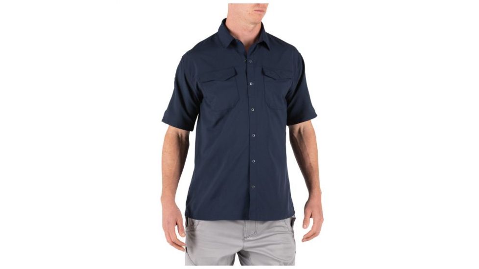 5.11 Tactical Freedom Flex Woven Short Sleeve Shirt - Men's, Peacoat, 2XL, 71340-787-2XL