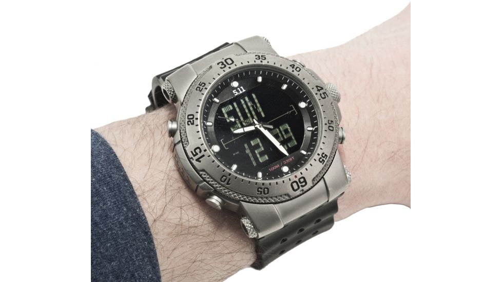 5.11 Tactical HRT Titanium Watch w/ Rubber Bracelet 59209