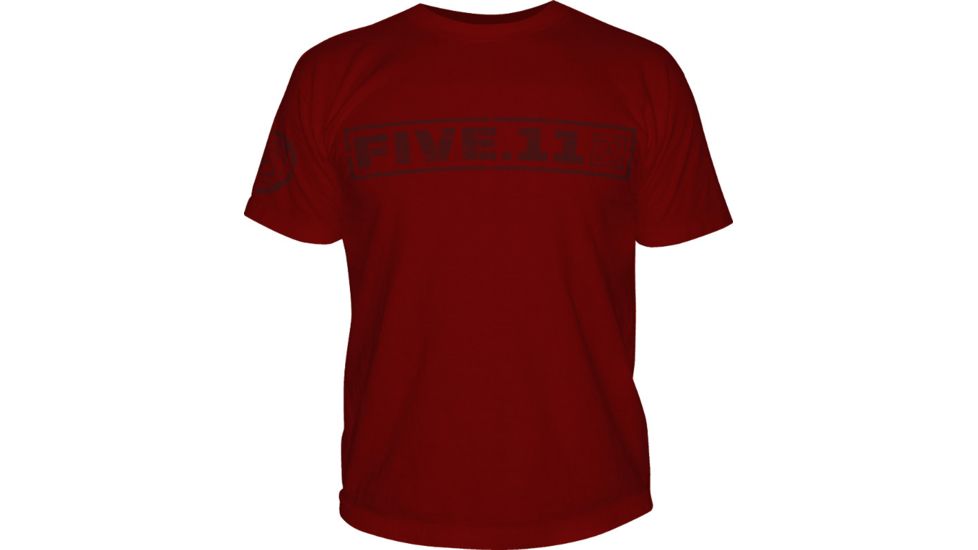 5.11 Tactical Logo TShirT Shirt Sleeve Pulling Rank, Cardinal, XXL 41006BU-470-XXL