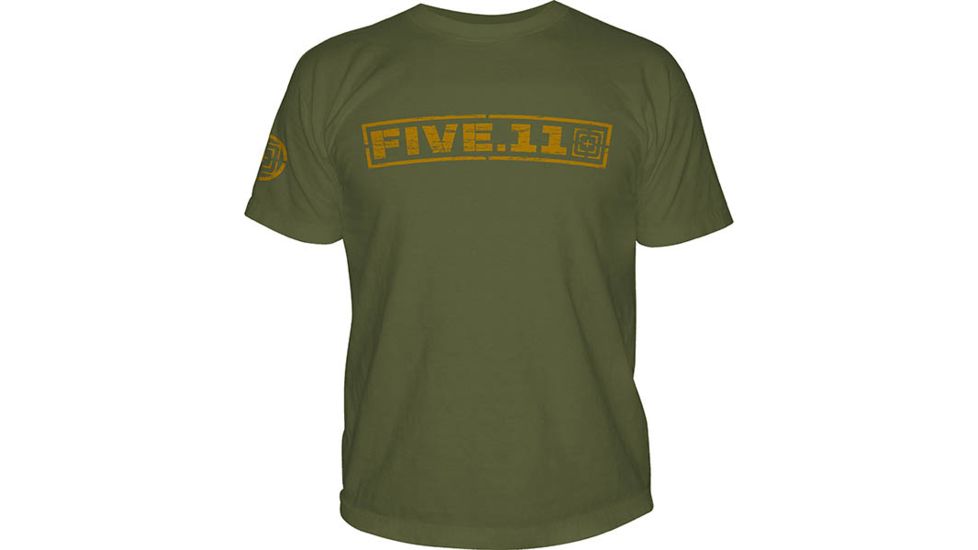 5.11 Tactical Logo TShirt Short Sleeve Pulling Rank, OD Green, 2XL 41006BU-182-2XL