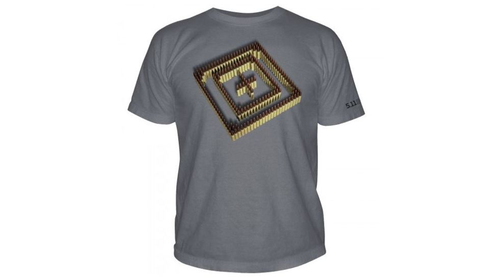 5.11 Tactical Mens Firing Line Logo T-Shirt,Charcoal,Small 41006BT018S