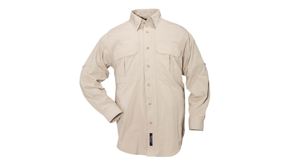 5.11 Tactical Nylon Tactical Long Sleeve Shirt - Khaki - S 72158-055-S