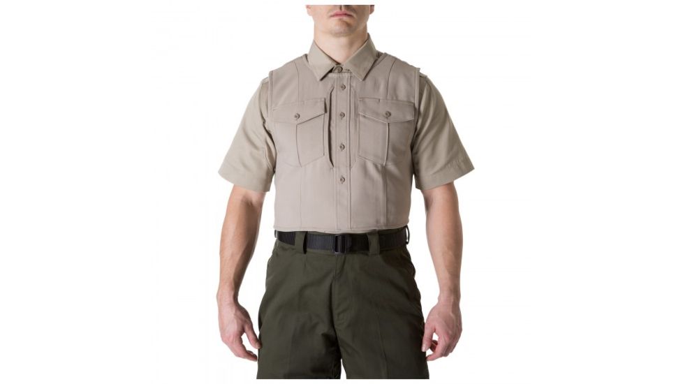 5.11 Tactical Uniform Outer Carrier Class A Shirt - Men's, Large, Regular, Silver Tan, 49032-160-L-R