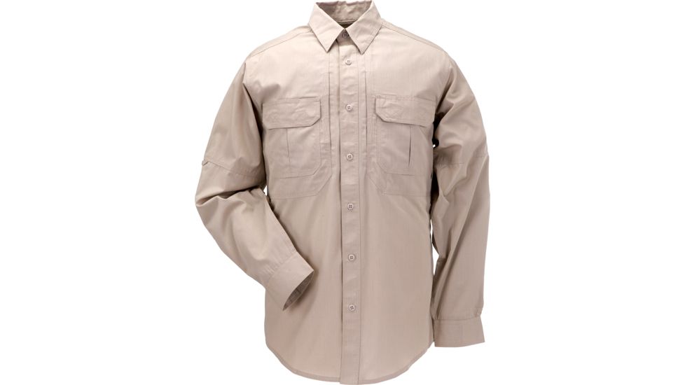 5.11 Tactical Taclite Pro L/S Shirt - Mens, TDU Khaki, S, 72175ABR-162-S