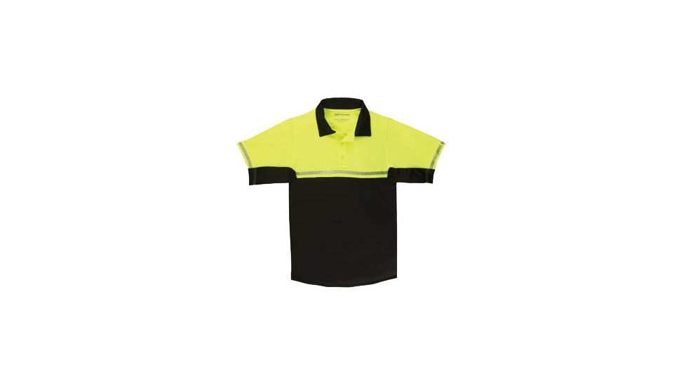 5.11 Tactical Bike Patrol Short Sleeve Polo - Men's, High Vis Yellow, XL, 71322-320-XL