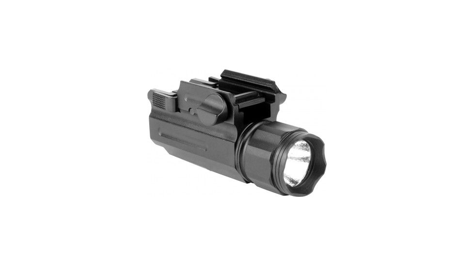 AIM Sports Inc CREE LED Weapon Light w/ QRM Color Filtered Lenses, White Beam, 330 Lumens, Black, FQ330, EDEMO1