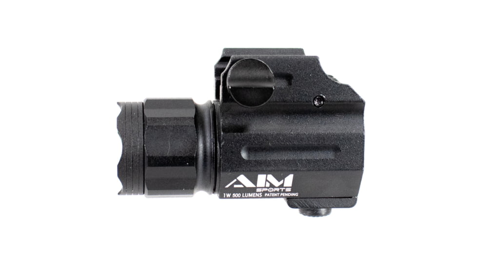 AIM Sports Inc Sub-Compact 1W 500 Lumen Pistol Flashlight, Black, FQ500SC