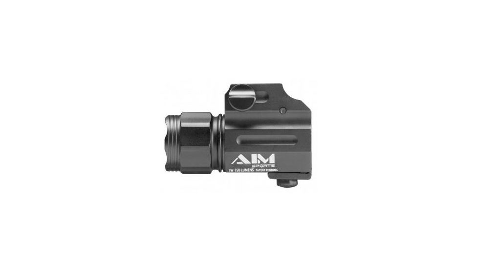 AIM Sports Inc Sub-Compact Weapon Light with QR Mount, 220 Lumens, Black FQ220SC