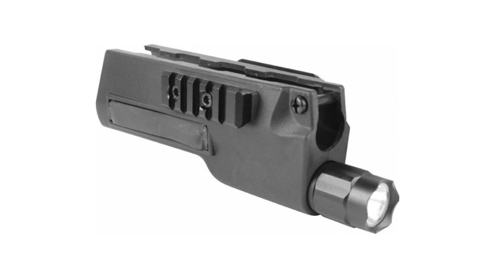 AimSports Gsg5 Handguard w/ 120 Lumens Flashlight/Side Mounts/Picatinny, Black MGFS1
