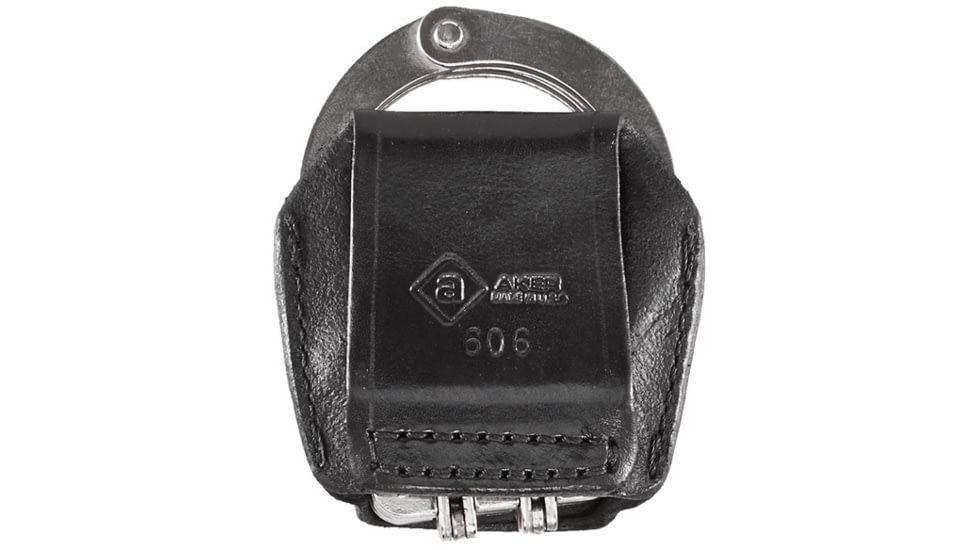 Aker Leather Aker - 606 Slim Open Hinged Handcuff Case - A606-BP