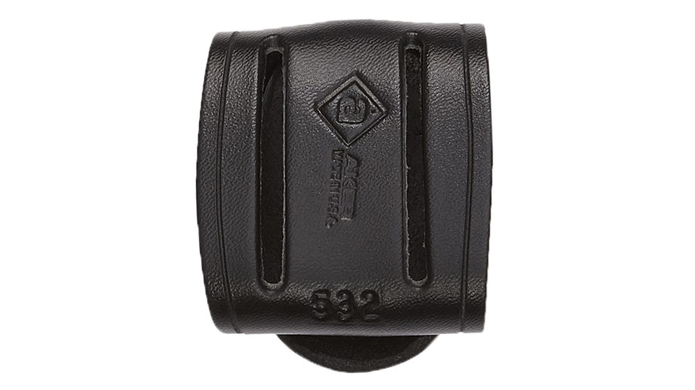 Aker Leather Model 532 Extra Wide Deluxe Belt Keeper, Nickel Snaps, Plain, Black, A532-BP