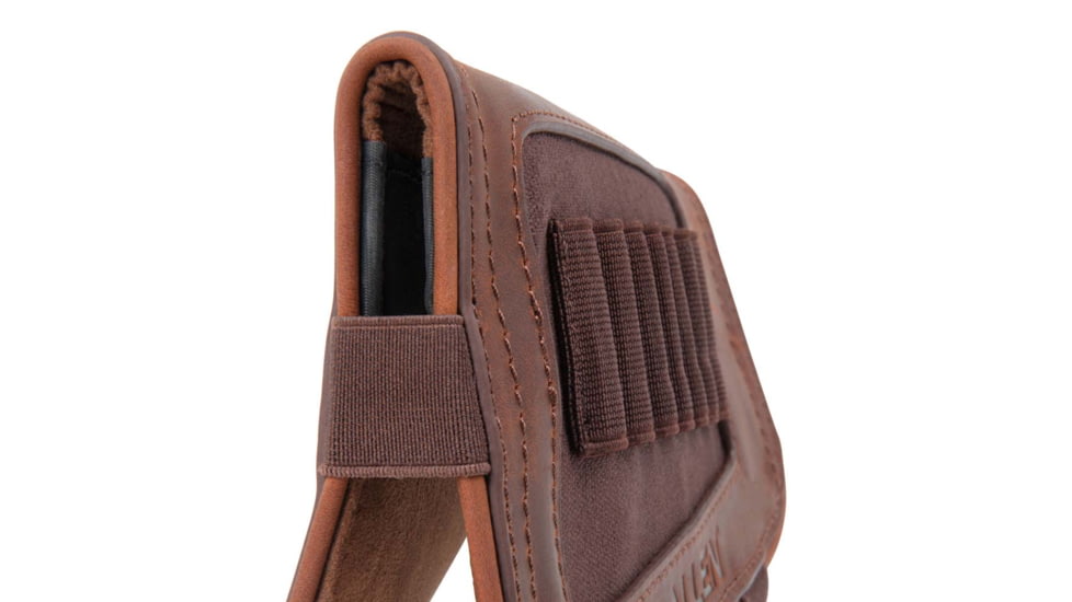 Allen New Castle Leather Buttstock Rifle Cartridge Carrier, .223 Remington/ 300 Winchester Magnum, 7 Rounds, Brown, 8517