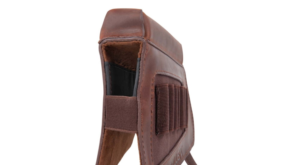 Allen Westcliff Leather Buttstock Rifle Cartridge Carrier, .223 Remington/ 300 Winchester Magnum, 7 Rounds, Brown, 8519