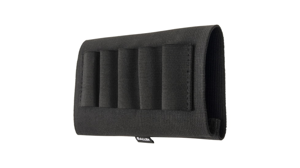 Allen Buttstock Nylon Cartridge Holder, Black, 5 Shotgun Shells - 205