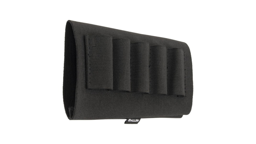 Allen Buttstock Nylon Cartridge Holder, Black, 5 Shotgun Shells - 205