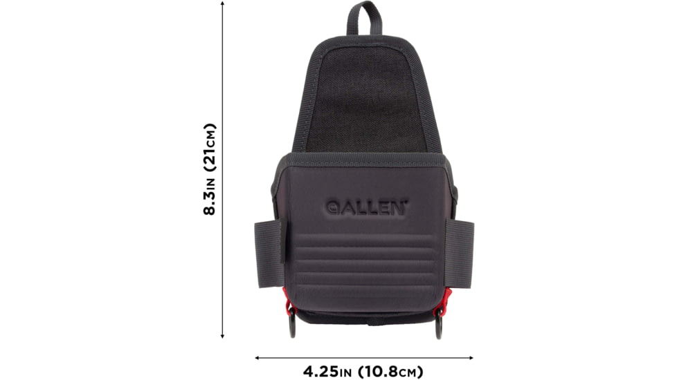 Allen Competitor Single Box Molded Shell Carrier, Heather Gray/Red, 4.3 in x 8.3 in x 2.5 in, 8319