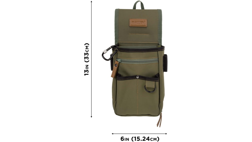 Allen Triumph Rip-Stop Shell Bag, 52in Waist Belt, Olive Green, Double Compartment, 8328