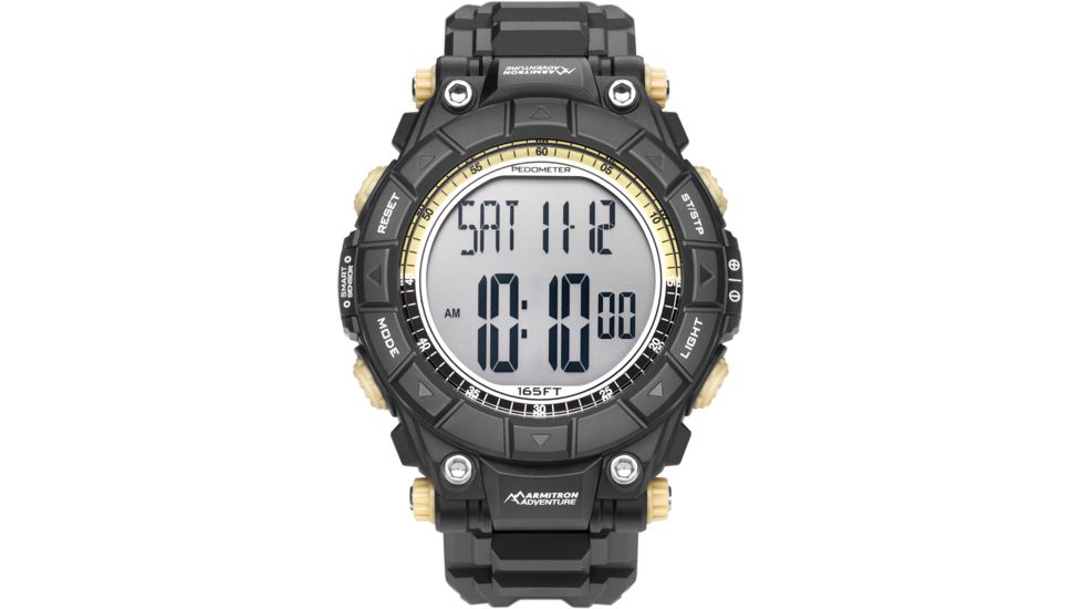 ARMITRON ADVENTURE Digital Watch W/blk Resin Band AD-1010BLK